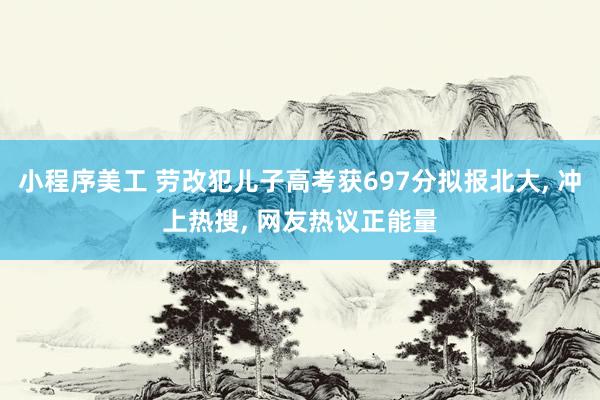 小程序美工 劳改犯儿子高考获697分拟报北大, 冲上热搜, 网友热议正能量