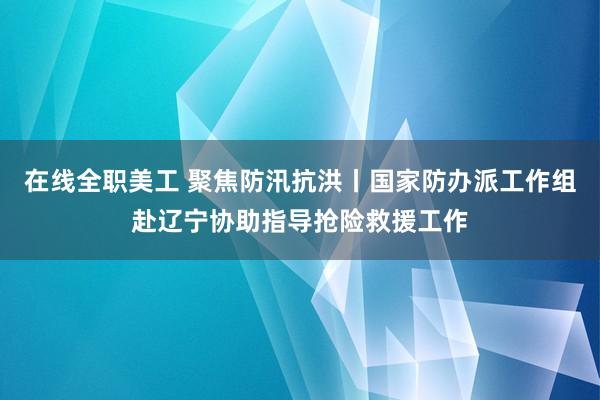 在线全职美工 聚焦防汛抗洪丨国家防办派工作组赴辽宁协助指导抢险救援工作